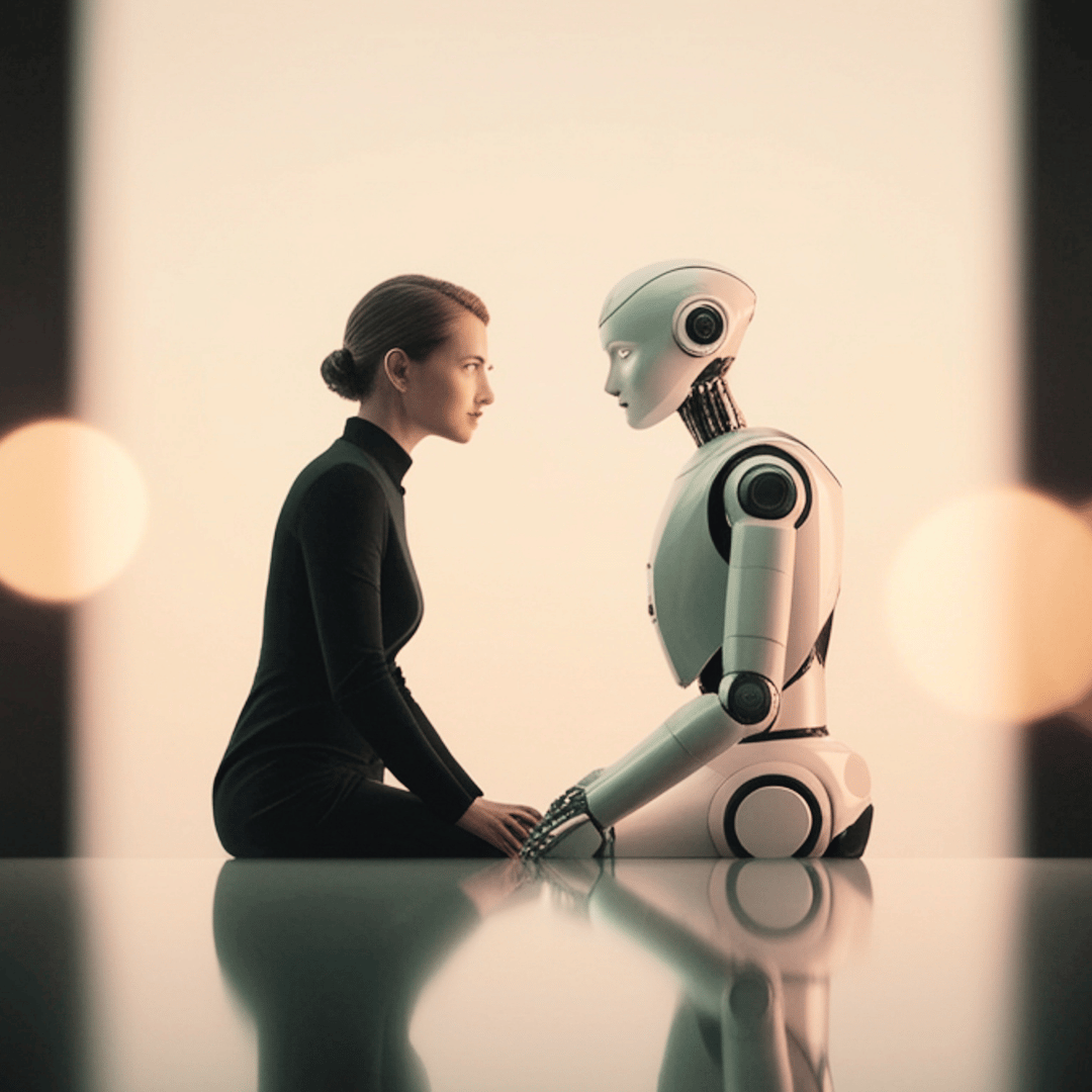 AI Robot with a woman 