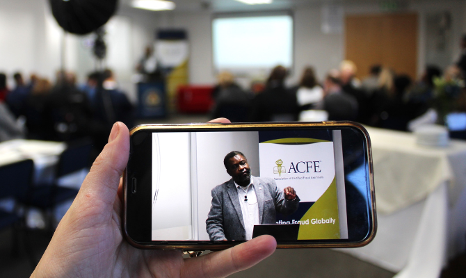 Presenter Mike Gora seen on the YouTube livestream while speaking about the ACCA's role and opinion.